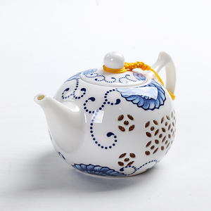 泡茶器色釉特价玲珑n茶水壶蜂窝茶壶陶瓷茶具功夫青花泡茶壶单壶