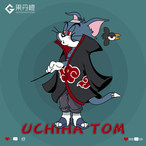 猫和老鼠联名火影忍者圆领卫衣不一样的情侣装汤姆和杰瑞外套