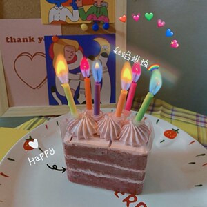 生日爱心烟火星星心形烟花蜡烛?网红创意焰火仙女气氛浪漫表白棒