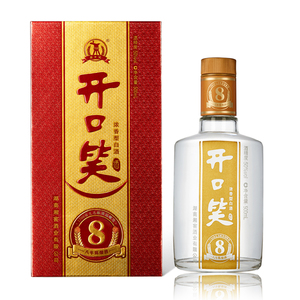 【酒厂自营】开口笑8年陈酿浓香型50度白酒盒装 500ml*1 单瓶整箱