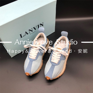 代购lanvin/浪凡女鞋小白鞋做旧复古休闲鞋板鞋运动鞋单鞋老爹鞋
