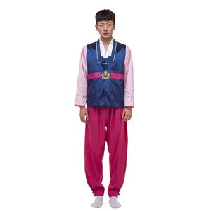 传统韩服男士朝鲜服族服装改良韩国宫廷古装大长今民族舞蹈演出服
