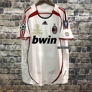 复古球衣0607ac米兰客场欧冠版22卡卡 舍普琴科 内斯塔短袖足球服