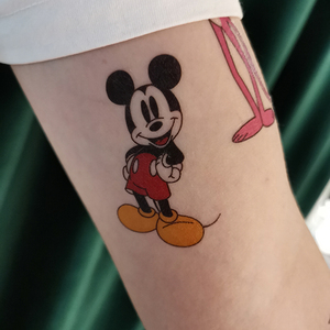 zingtattoo纹身贴 米老鼠米奇小图案可爱纹身贴防水持久(一张)
