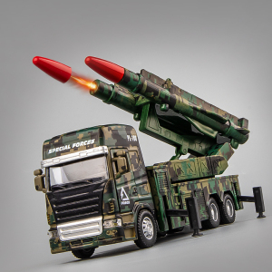 儿童玩具导弹车模型合金发射车军事男孩火箭车炮弹车洲际玩具车