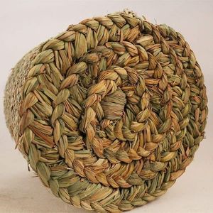 高档2018新款云南文山草墩凳子手工稻草编织坐墩蒲团坐垫透气家居