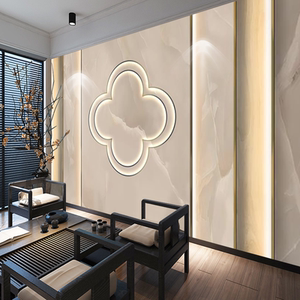 现代新中式风格墙纸珠宝酒店壁画轻奢古风客厅直播背景墙茶室壁纸