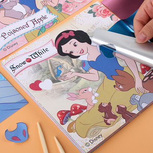 儿童白雪公主魔幻转印贴女孩手工diy彩纸贴画幼儿园趣味粘贴玩具