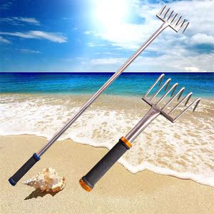 赶海工具套装不锈钢蛤蜊耙子沙滩拾贝壳挖蛏子蚬子神器海边小铲子