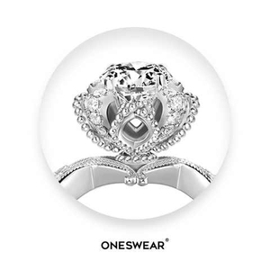 梵誓oneswear天使喷泉18k金钻戒求婚结婚定制女婚戒钻石戒指50分