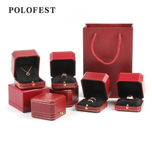 POLO FEST高档戒指盒对戒盒单个婚礼求婚钻绒布耳钉项链盒收纳盒