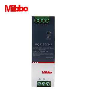 Mibbo米博MQR 150W 24V48V 工控PLC驱动电柜导轨式开关电源替NDR