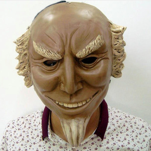 000人付款淘宝独立站热品老人面具人物胡子大叔老头面具乳胶头套万圣