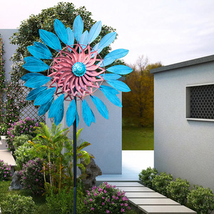 铁艺大风车庭院户外园林花园装饰公园别墅幼儿园创意落地造景摆件