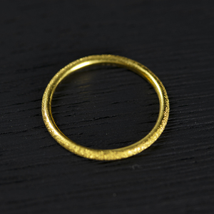 【中国黄金】黄金戒指999足金磨砂工艺七夕节官方正品