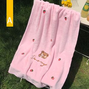 日本代购gp浴巾女夏家用比纯棉吸水速干不掉毛巾可穿可爱婴儿童