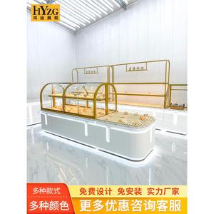 面包柜面包展示柜糕点柜弧形蛋糕模型烘培房边柜中岛柜展柜可定制