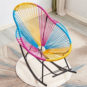 摇摆椅不倒翁摇摇椅大人阳台轻奢年轻人孕妇网夏躺椅老年人彩色