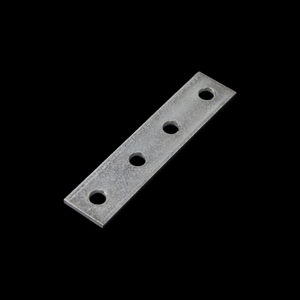 抗震支架4孔直板镀锌c型钢配件连接片外四孔平面5mm厚4121光伏u型