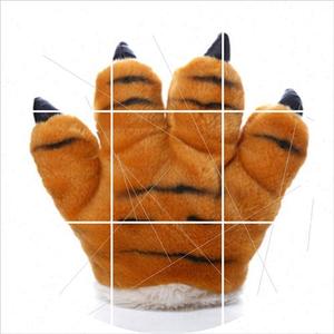 虎爪玩套仿真小老虎爪子毛绒豹子白虎熊猫公掌手x仔布手偶礼物