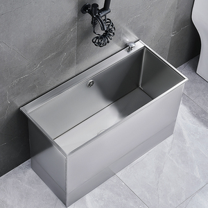 不锈钢拖把池水槽商用长方形洗拖布池墩布池家用阳台室外落地水池