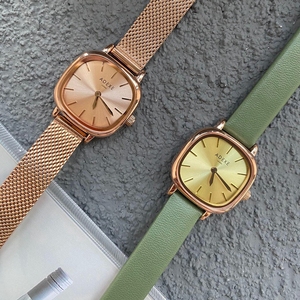 adexe小绿表英国小众轻奢手表女ins风复古时尚女士小方表石英腕表