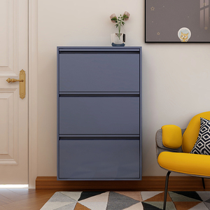 带锁鞋柜家用门外门口电梯口楼道过道翻斗大容量超薄室外密码防盗