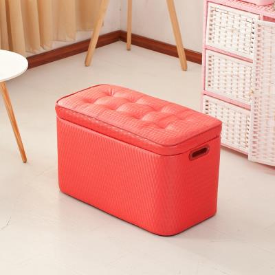 新款多功能收纳凳实木长方形沙发换鞋储物凳凳收尾服装店可坐床.