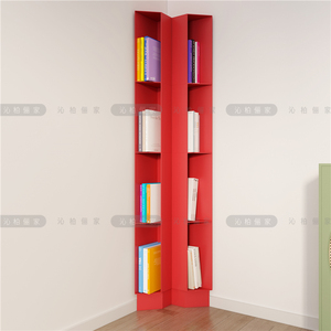 杂志架北欧创意落地墙角书架现代简约书柜铁艺墙角多层转角置物架