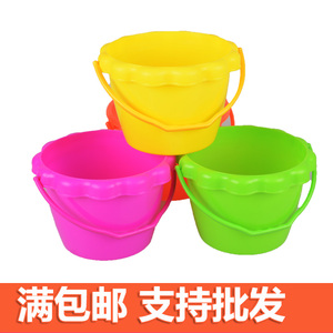 儿童沙滩桶玩具桶钓鱼小桶加厚捞鱼桶塑料玩具水桶洗笔桶挖沙桶