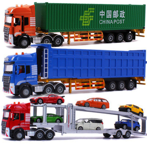 合金重型大卡车半挂汽车运输车集装箱儿童玩具车男孩罐车仿真模型