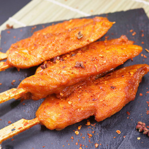 大陆优品川香无骨鸡柳烧烤串冷冻半成品香辣小吃食材里脊肉串食品