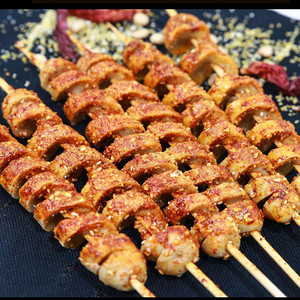 20串手工大面筋串网红铁板小串烧烤油炸串串香冷冻半成品包装袋装