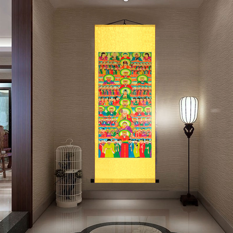 全神图挂画道教佛教画像总真画诸真神案道场法事供奉水陆卷轴画像