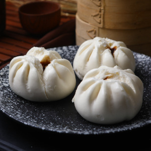 云蒸坊广式开口叉烧包子速冻早茶食品半成品馒头早餐点心手工肉包