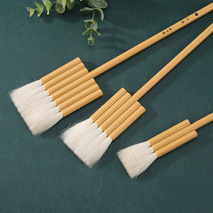 羊毛排刷软毛水彩笔刷大联排毛笔刷小连排工笔画丙烯国画颜料工具底纹