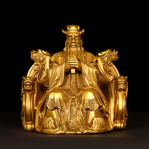 龙王爷摆件全铜坐龙王五爷龙神广济龙王大号神像海神水神四海龙王