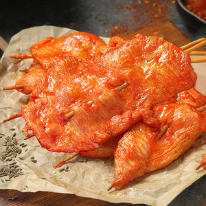 40串里脊肉片里脊肉大串新鲜商用铁板正宗批发手抓饼即食烧烤食材