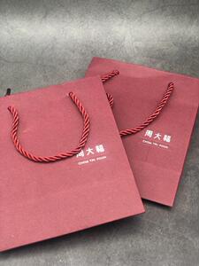 首饰周大福珠宝礼品手提袋包装纸袋特种纸烫银logo定制证书袋现货