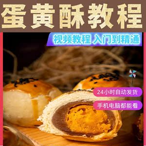 蛋黄酥的制作制作烘焙技术配方资料视频教程甜点甜品蛋糕