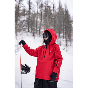 AWKA单板滑雪服卫衣女男款加厚保暖防寒户外专业防水防风外套上衣