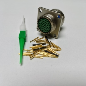 j599/20fg27pn压接插针插孔圆形连接器航空插座可定做线缆货期快