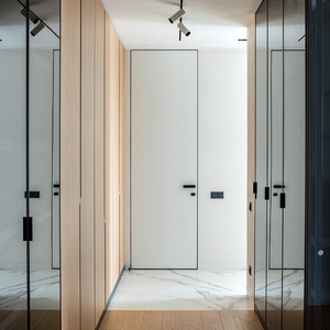 极简无边框隐形门暗门背景墙隐藏门轻奢卧室门免漆室内通顶铝木门