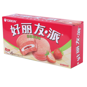 好丽友巧克力派草莓味蛋糕批特价发整箱面包早餐学生早点营养12枚