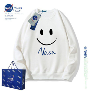 NASA联名笑脸圆领套头卫衣儿童男童女童中大童春秋薄款亲子装上衣