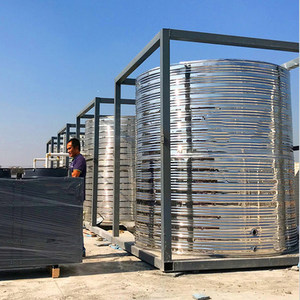 加厚304不锈钢水箱2吨圆形楼顶储水罐桶20吨方形小型拼接组合水箱