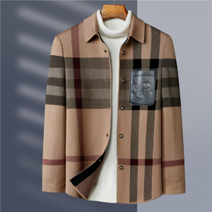 秋季新款欧洲站正品巴宝莉男装夹克男士时尚休闲高端格子潮流外套