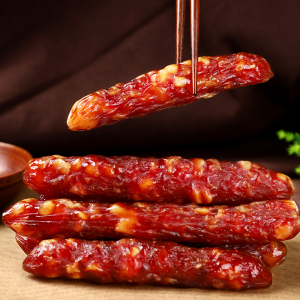 中国香港元朗荣华招牌猪肉腊肠自然生晒港式风味500克腊肠礼盒装