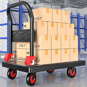 小推车拉货手推车平板车拖车折叠搬运车家用轻便携静音快递小拉车