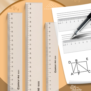 加厚尺子直尺小学生专用一年级二年级三四年级用的20cm30cm塑料透明长40厘米格尺幼儿园儿童文具初中生打人